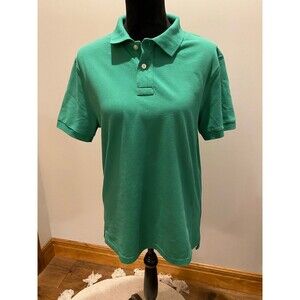 J. Crew Top Green Womens Polo Size Medium Shirt Short Sleeve Blouse J.Crew